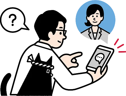 担当者へ質問する医師
